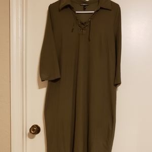 By Allison Brittney olive green dress